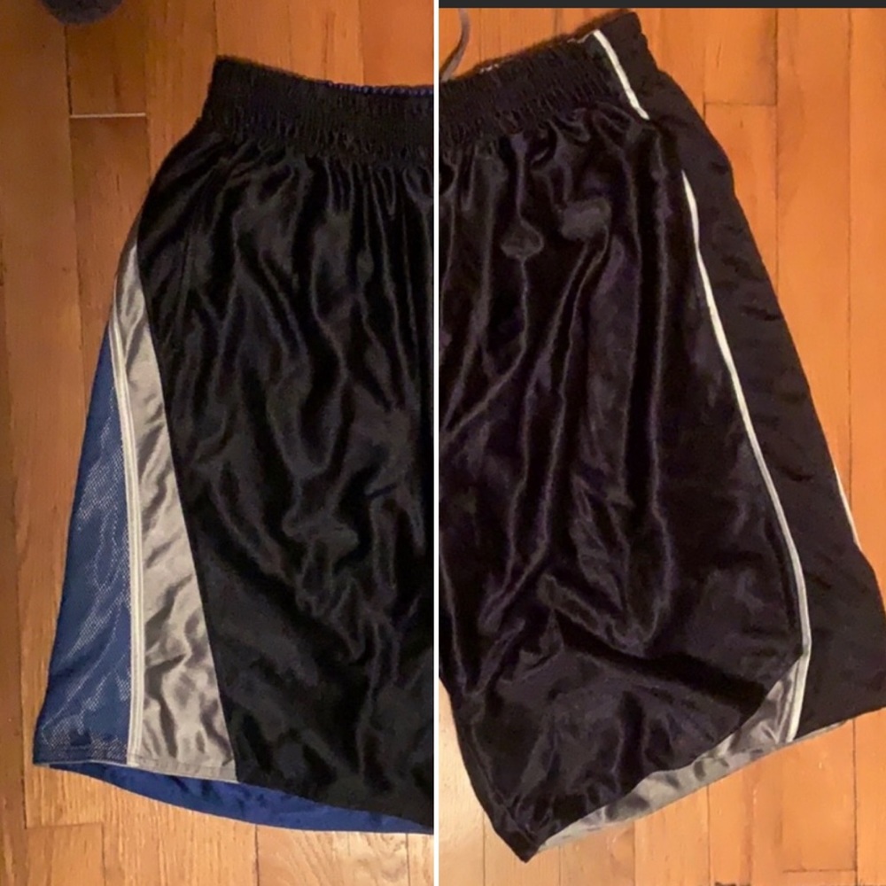 TWO REVERSIBLE GYM SHORTS